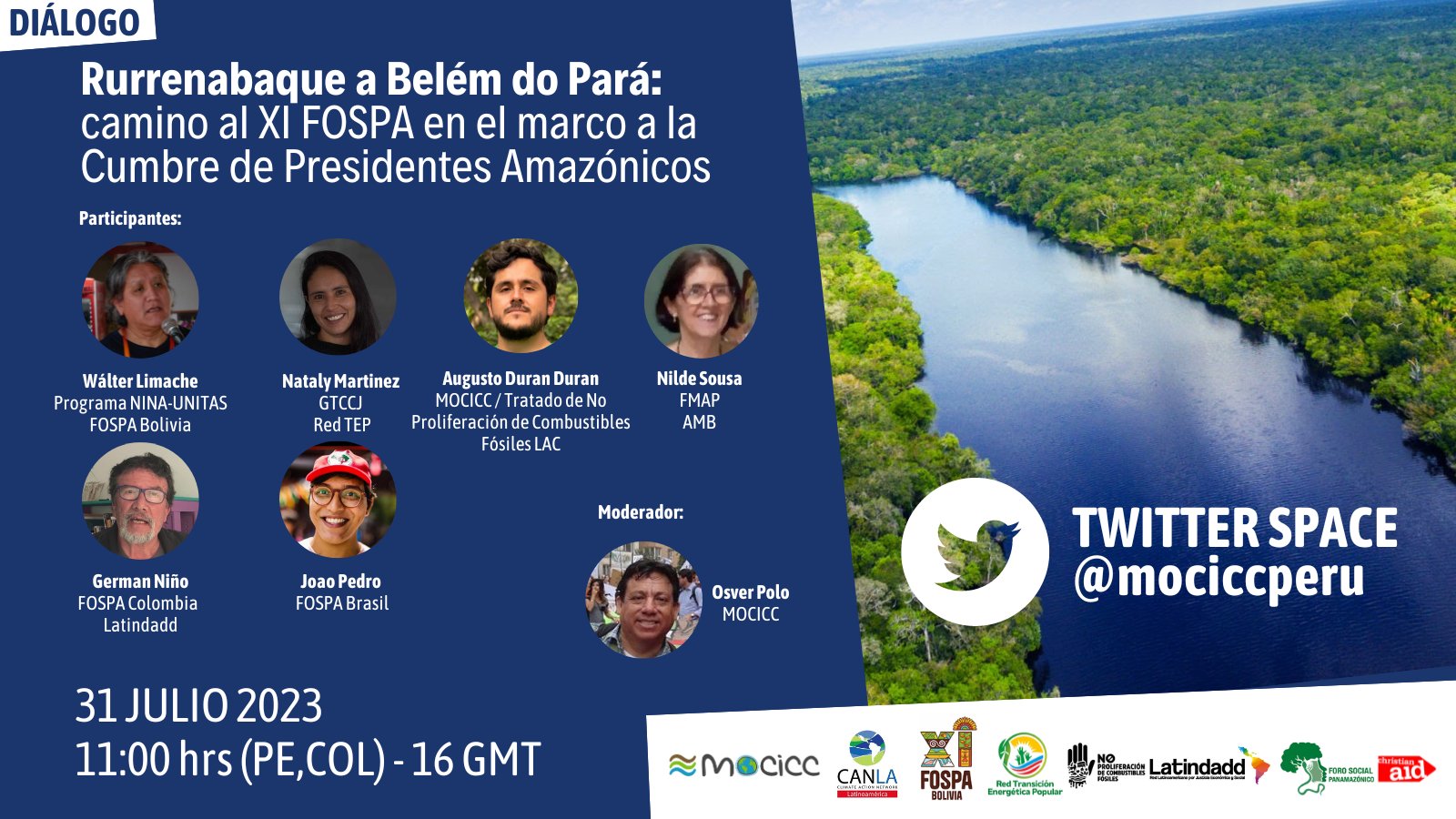 Diálogo Rurrenabaque a Belém do Pará: camino al XI FOSPA en el marco a la Cumbre de Presidentes Amazónicos