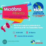 Micrófono Abierto: llamadas y reclamaciones de la Sociedad Civil para Impulsar la Acción Climática